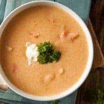 Simple and easy low carb lobster bisque. Guess what it uses for creaminess?