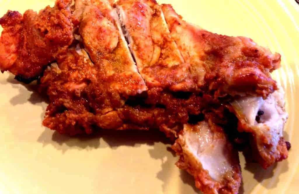 Low Carb High Protein Oven baked tandoori chicken www.twosleevers.com