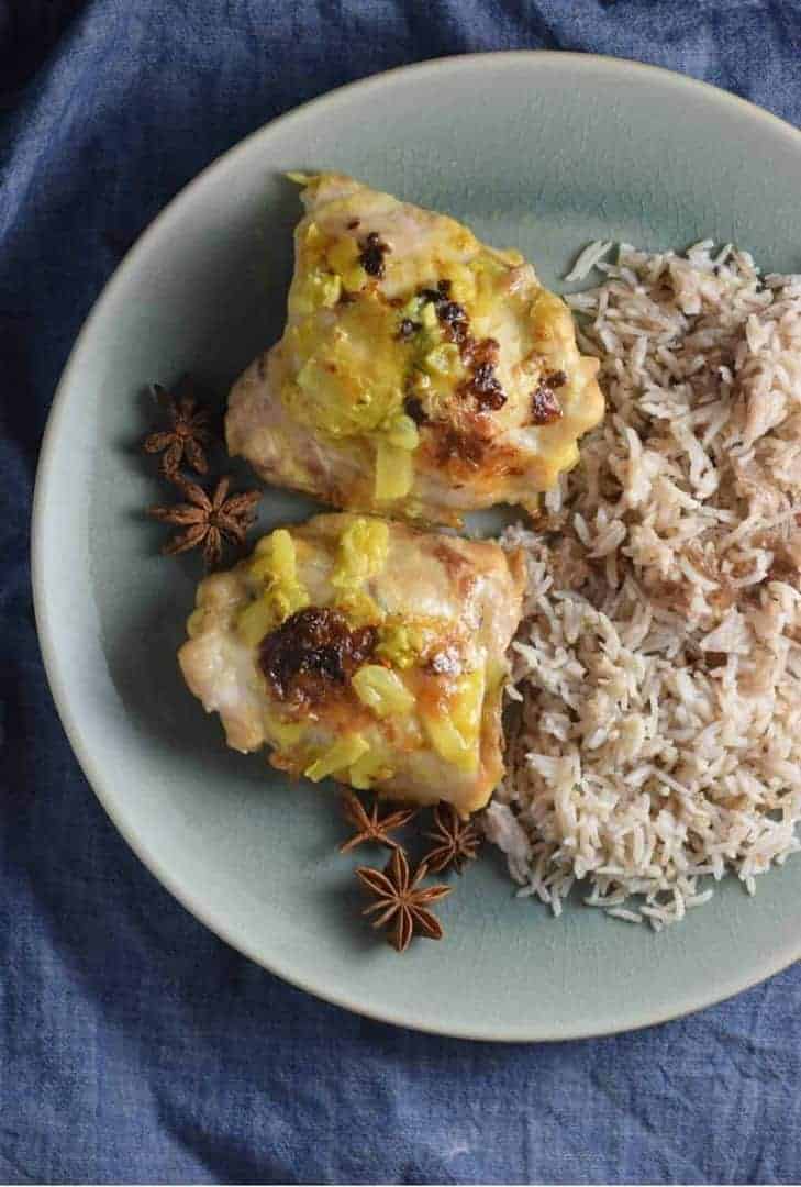 Baked Chicken Thighs | Indian Baked Chicken Thigh Recipe - TwoSleevers