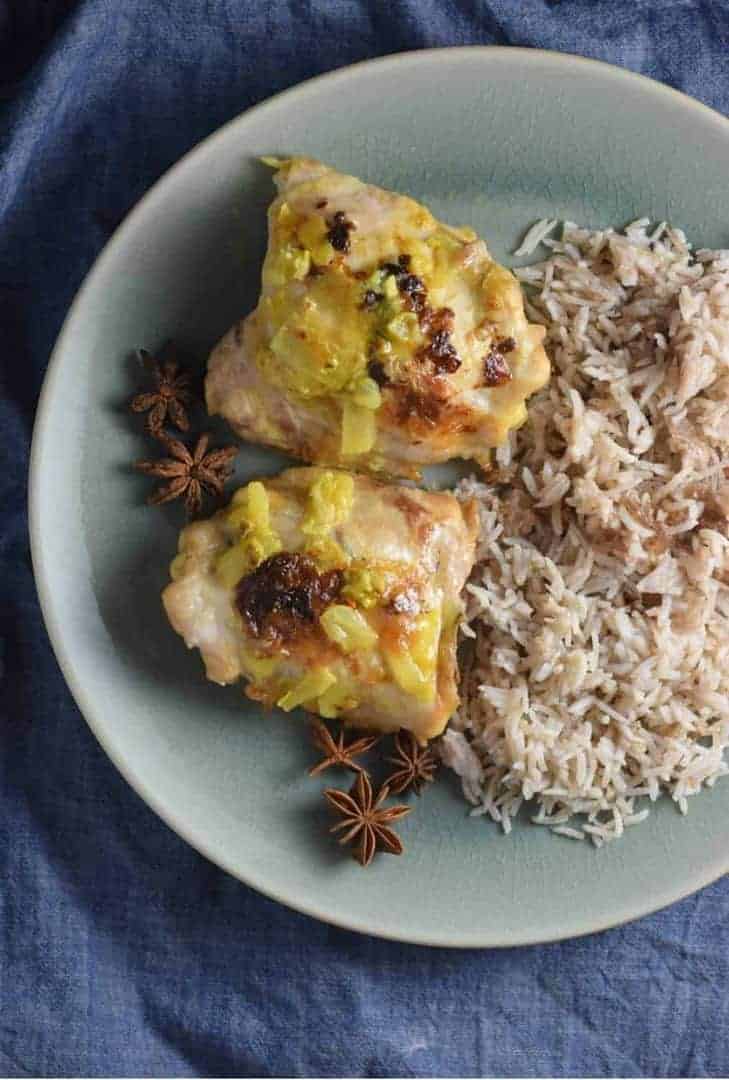 Indian Style Baked Chicken Thighs