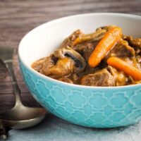 Pressure Cooker Beef Stew Wide Shot