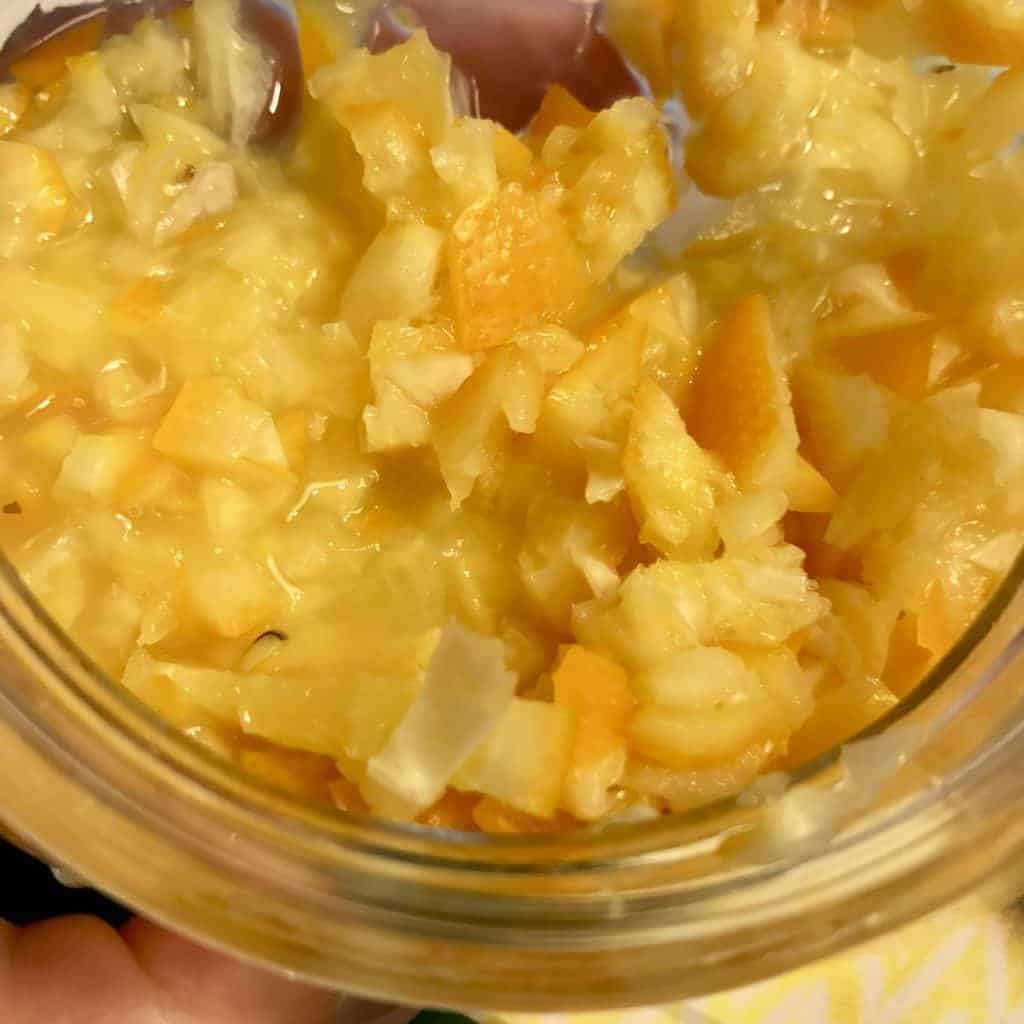 Close up of Instant Pot Meyer Lemon Chutney.