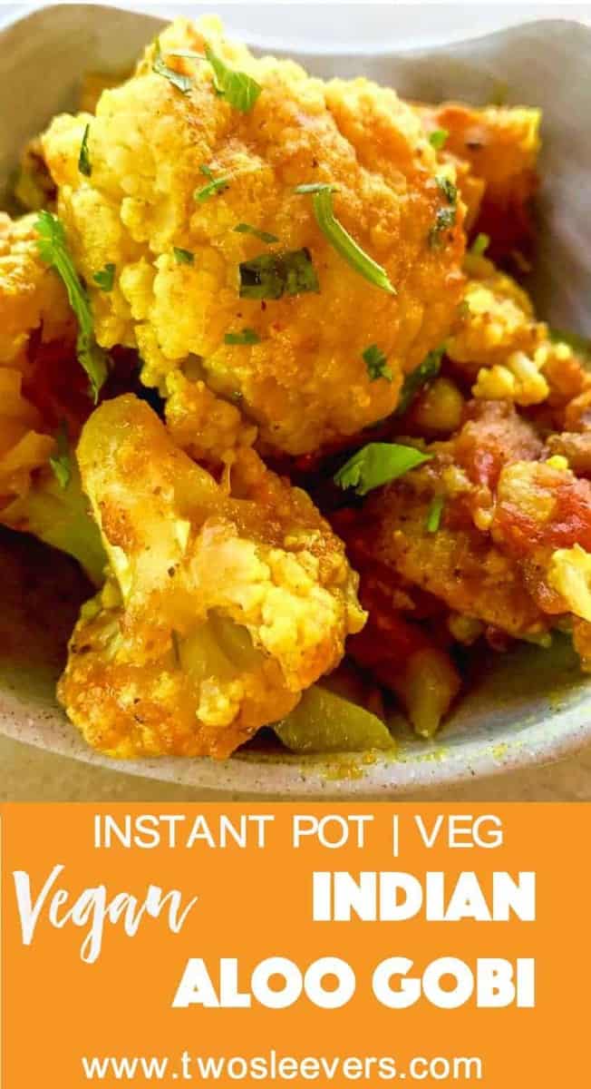 Pressure Cooker Indian Aloo Gobi Potatoes and Cauliflower – Two Sleevers