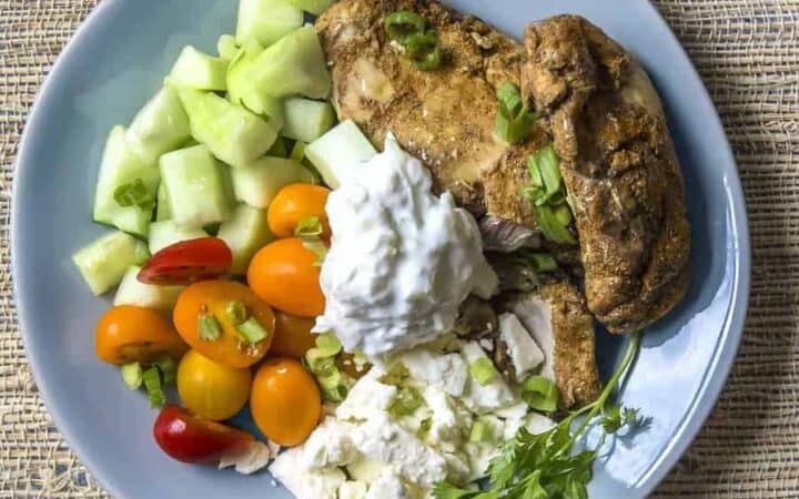 This is the best Chicken Shawarma recipe to make at home with just a few spice ingredients. Low carb, keto-friendly, Middle Eastern food made in your pressure cooker, oven, or airfryer.