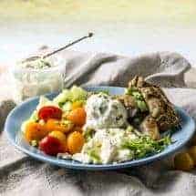 Simple but delicious Tzatziki recipe combines 5 simple ingredients to give you a sauce that's bursting with flavor, and perfect as a dip with just about everything.