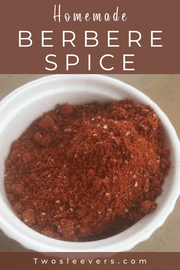 Berbere Spice Mix Pin with text overlay