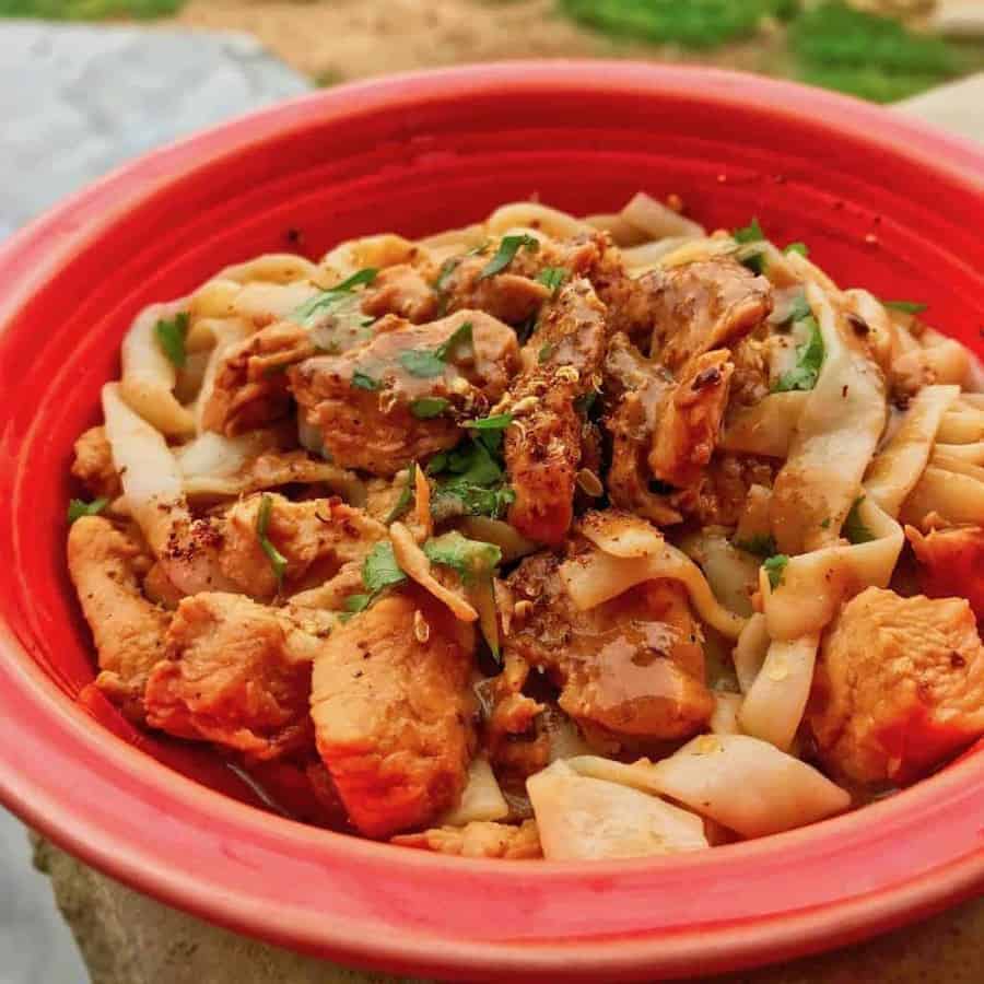 Instant Pot Dan Dan Style chicken combines the classic flavors of Dan Dan Mein into a low carb dish that's equally satisfying. 