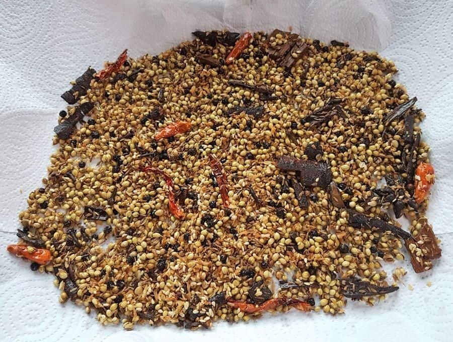 Goda Masala Drying On A Towel