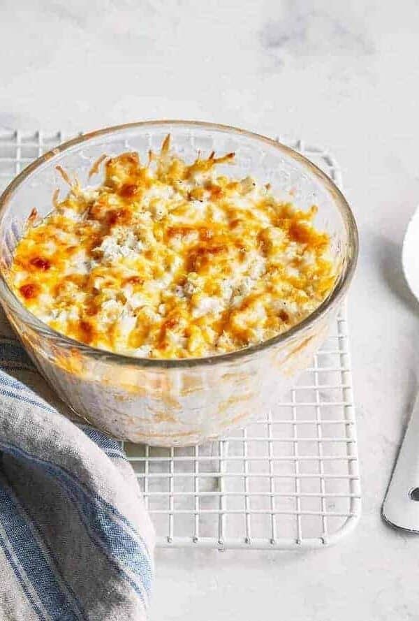 Instant Pot Low Carb Keto Cauliflower and Cheese is a creamy, delicious side dish that you can make in your pressure cooker for the ultimate low carb comfort food!
