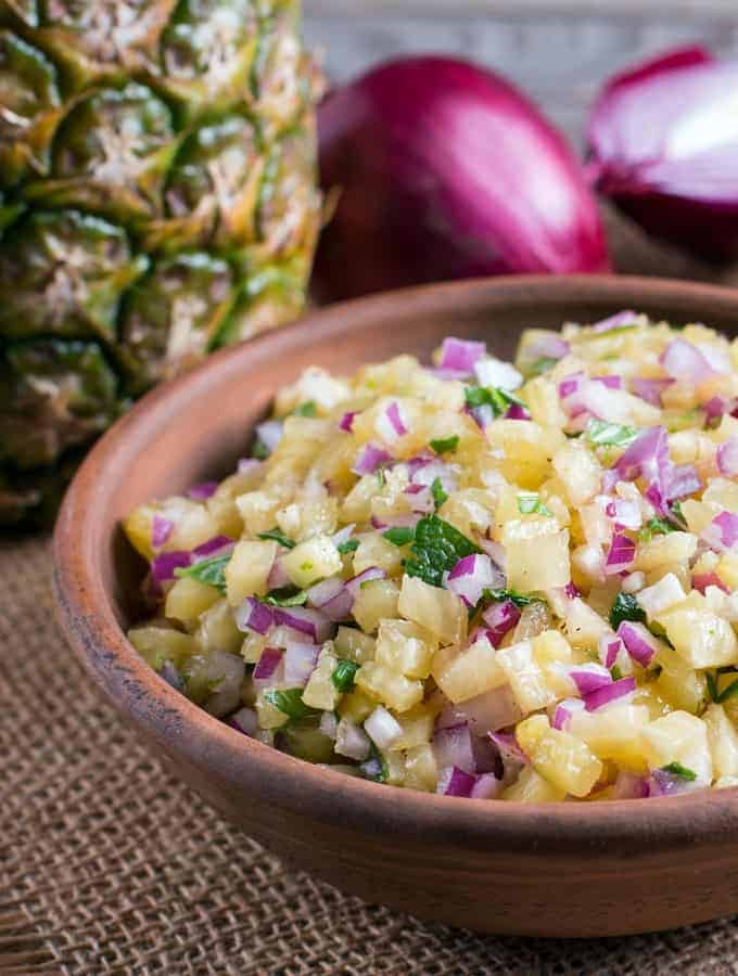 Pineapple Salsa | Great By Itself Or With Fish! | TwoSleevers