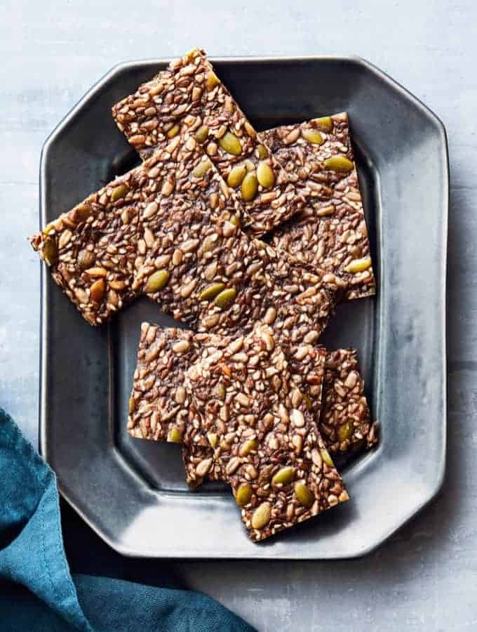 Keto Crackers with Seeds Easy Low Carb Cracker Recipe