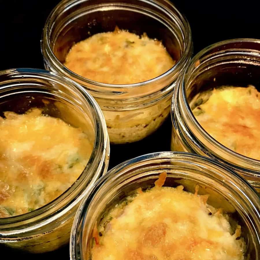 Four Jars of Keto Egg Cups.