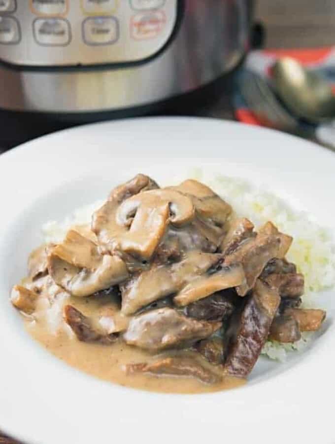 Gluten free beef stroganoff best sale instant pot