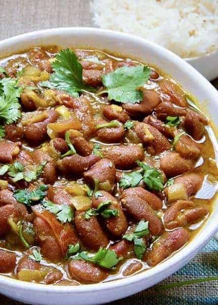 Instant Pot Rajma Red Kidney Beans. A creamy, hearty, nutritious vegetarian Indian dish that cooks in your pressure cooker in 30 minutes. Enjoy this classic Punjabi dish at home.