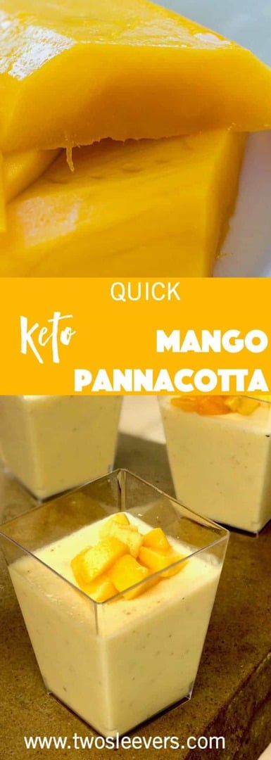 Low carb Keto Mango Panna Cotta sets up quickly and is a refreshing summer dessert. The creamy taste of the panna cotta combined with the sweet mango makes it very luscious.