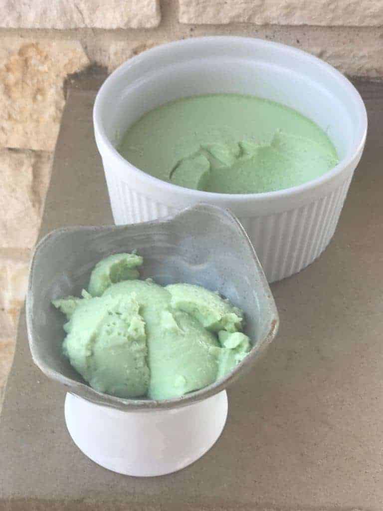 Two Bowls of Pandan Coconut Custard.