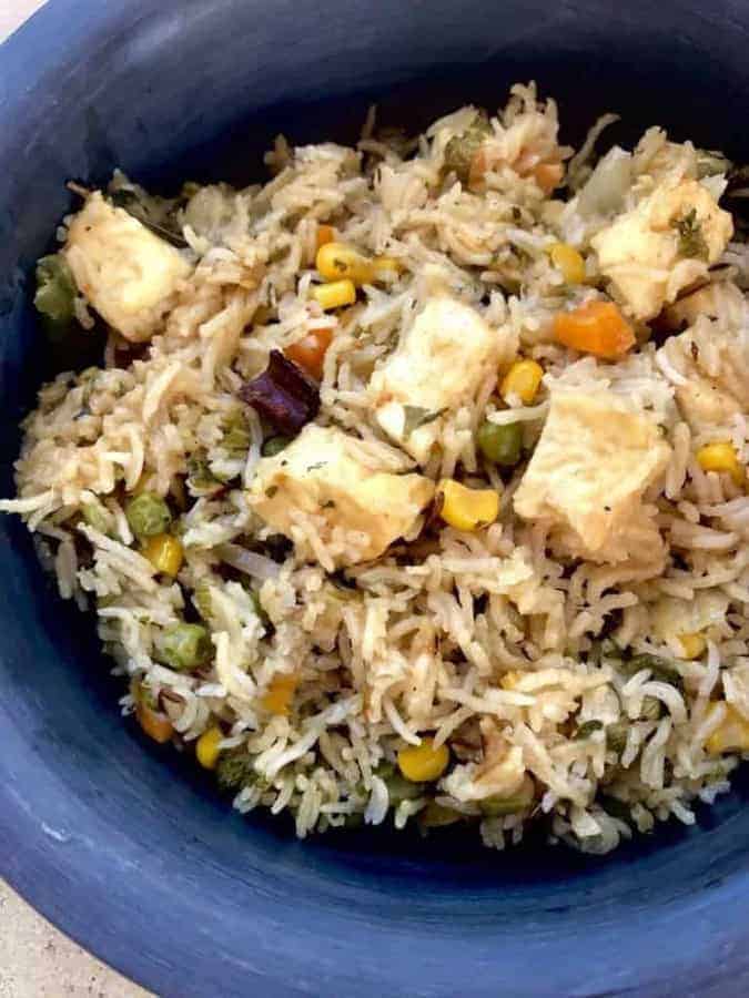 Instant Pot Vegetarian Paneer Biryani – Two Sleevers