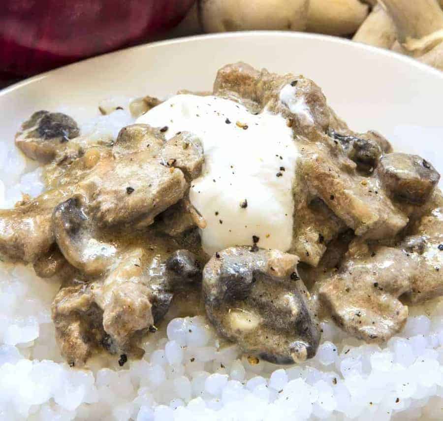 Instant Pot Keto Beef Stroganoff is a creamy, rich, low carb dish made quickly in the Instant Pot or your Pressure Cooker.