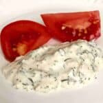 Best ever keto savory thyme dip uses thyme, mayonnaise, onions and just a few other ingredients to create a wonderful low carb dip within a few minutes.