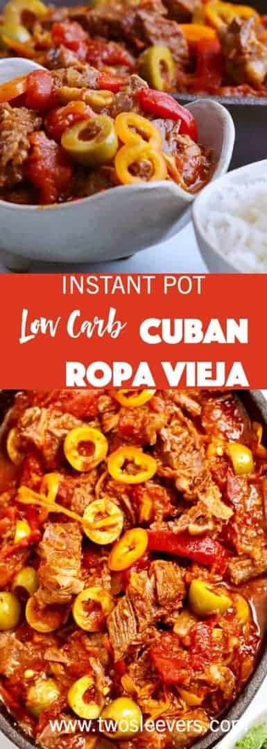 Instant Pot Mexican Ropa Vieja makes an almost effortless low carb mix of meat and vegetables in your pressure cooker.