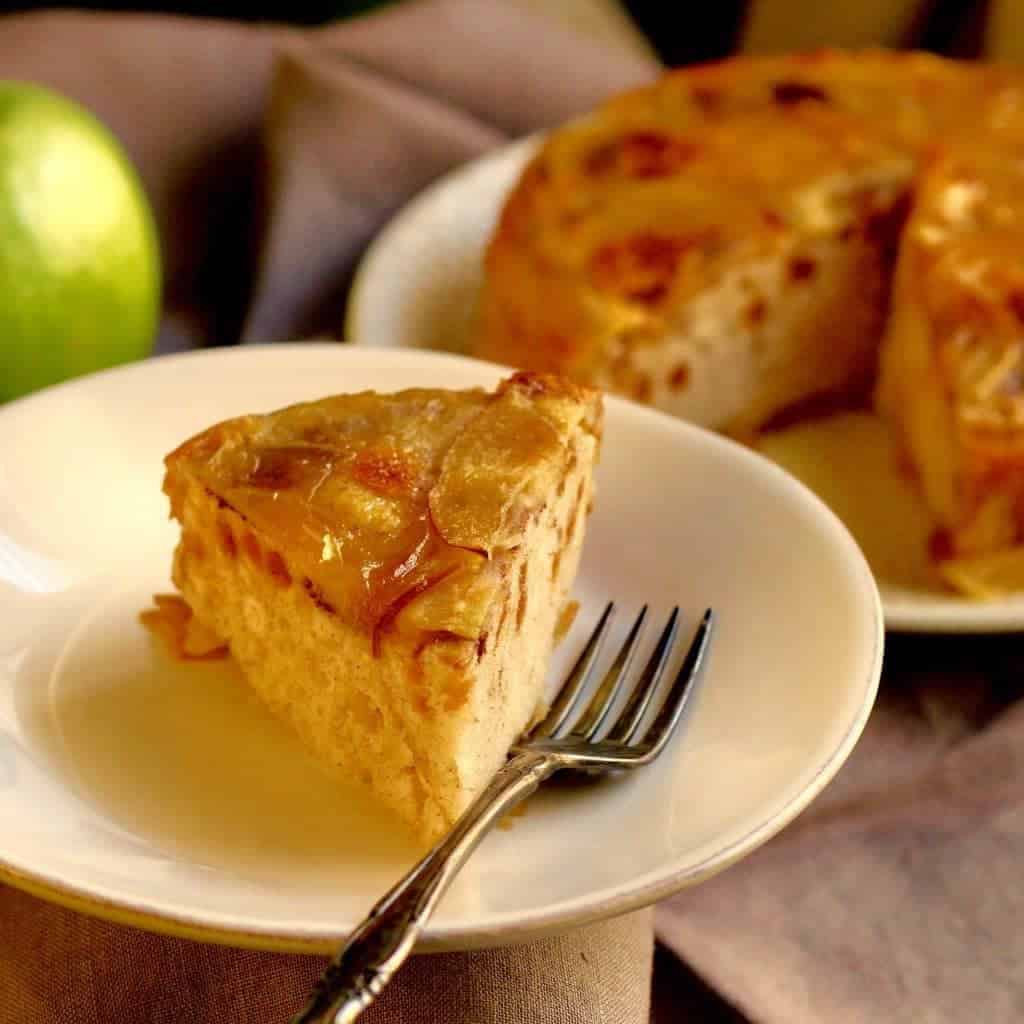 Instant Pot Apple Cake uses a ready muffin mix to create an elegant dessert in no time at all, without heating up your kitchen.