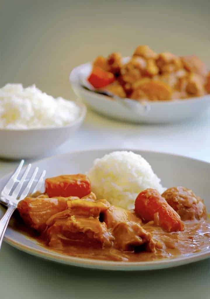 Make a quick but authentic Japanese Chicken Curry in your Instant Pot. Just four minutes under pressure in your pressure cooker for a flavorful and hearty meal. I can't believe how quickly this came together!