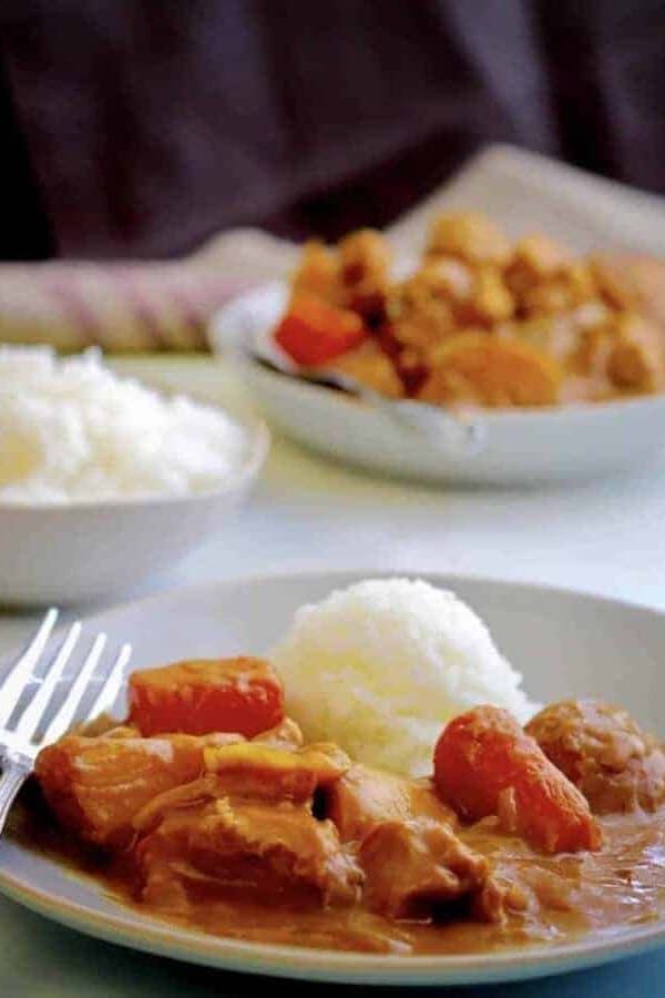 Make a quick but authentic Japanese Chicken Curry in your Instant Pot. Just four minutes under pressure in your pressure cooker for a flavorful and hearty meal. I can't believe how quickly this came together!
