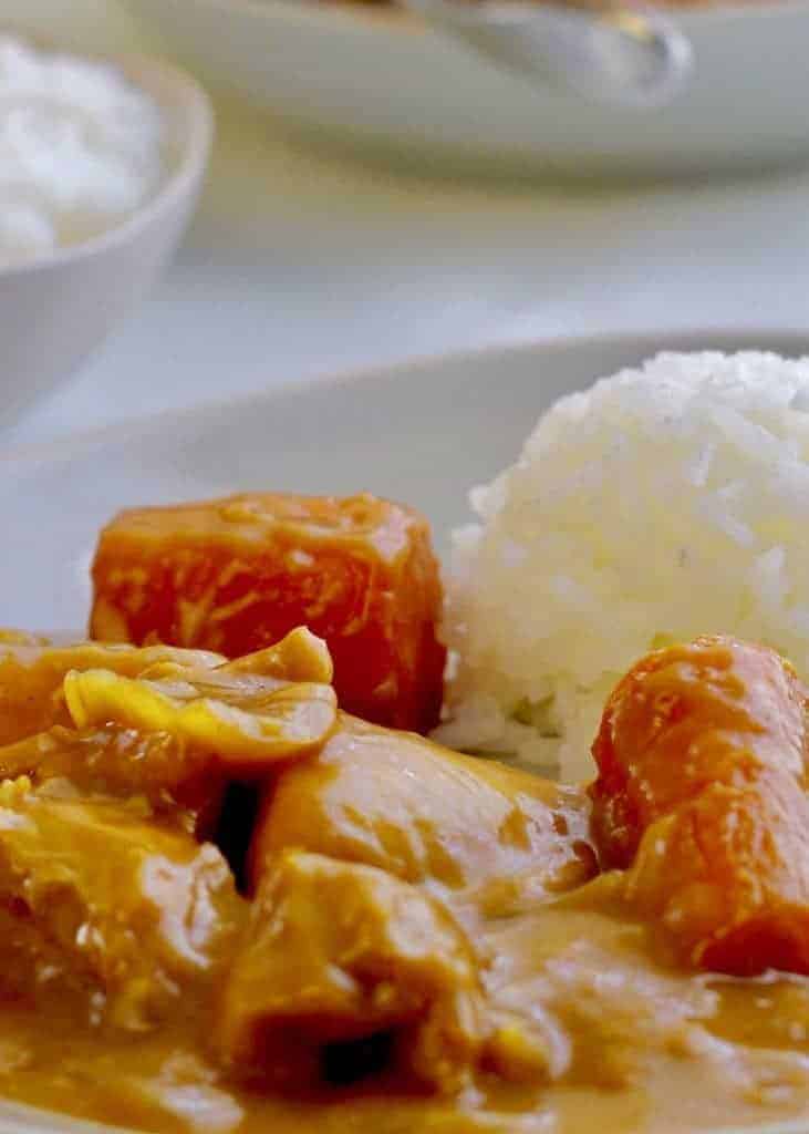 Make a quick but authentic Instant Pot Japanese Chicken Curry. Just four minutes under pressure in your pressure cooker for a flavorful and hearty meal. I can't believe how quickly this came together!