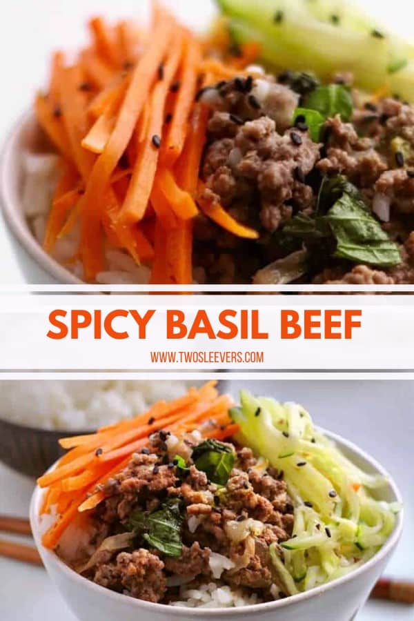 Spicy Thai Basil Beef Bowls | Easy One Pot Dinner Recipe!