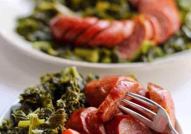 Instant Pot Sausage and Kale recipe is a wonderful, quick low carb supper that requires virtually no pre-planning. Make this in your pressure cooker for a fast but delicious meal.