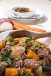This is a recipe for Instant Pot Low Carb Vietnamese Bo Kho stew. This easy one-step recipe is a low carb bo kho that is a hearty, fragrant soup made of beef, turnips, star anise, 5-spice powder, and curry powder. My whole house smelled amazing as this cooked!