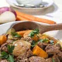 This is a recipe for Instant Pot Low Carb Vietnamese Bo Kho stew. This easy one-step recipe is a low carb bo kho that is a hearty, fragrant soup made of beef, turnips, star anise, 5-spice powder, and curry powder. My whole house smelled amazing as this cooked!