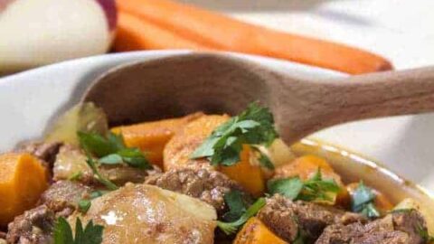 This is a recipe for Instant Pot Low Carb Vietnamese Bo Kho stew. This easy one-step recipe is a low carb bo kho that is a hearty, fragrant soup made of beef, turnips, star anise, 5-spice powder, and curry powder. My whole house smelled amazing as this cooked!