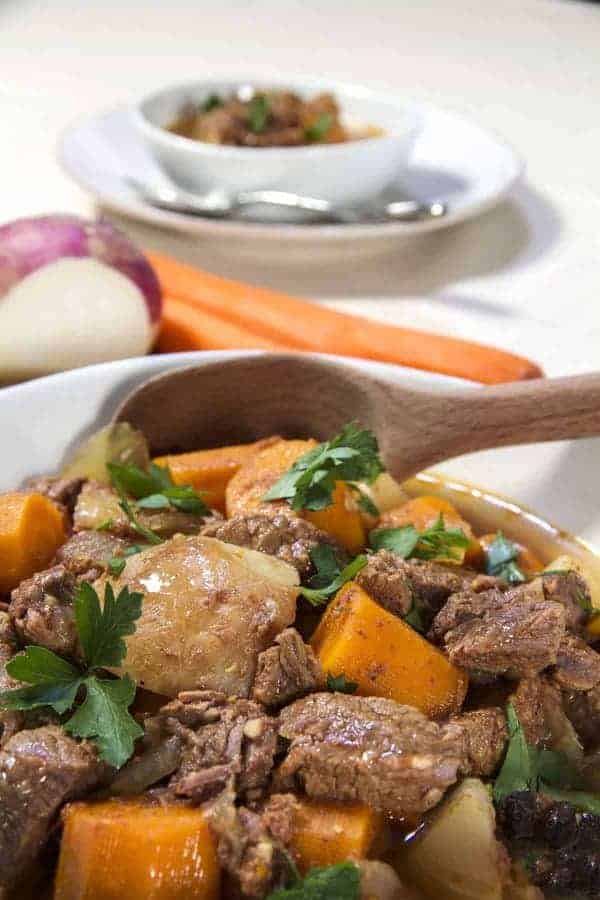 This is a recipe for Instant Pot Low Carb Vietnamese Bo Kho stew. This easy one-step recipe is a low carb bo kho that is a hearty, fragrant soup made of beef, turnips, star anise, 5-spice powder, and curry powder. My whole house smelled amazing as this cooked!