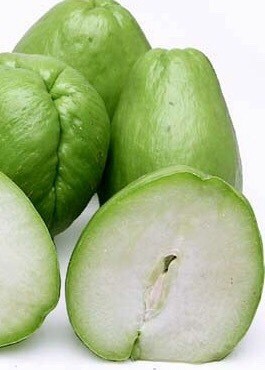 Chayote squash for the Caldo De Res.