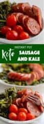Instant Pot Sausage and Kale recipe is a wonderful, quick low carb supper that requires no pre-planning. Sausage and Kale pressure cooked for a fast meal.