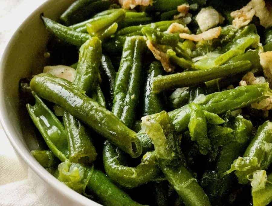 Pressure Cooker Green Beans with Bacon TwoSleevers