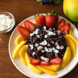 How to get perfect pressure cooker black rice pudding each time. No more over or undercooked rice, make a perfect creamy black rice purdding in your Instant Pot or Pressure Cooker.