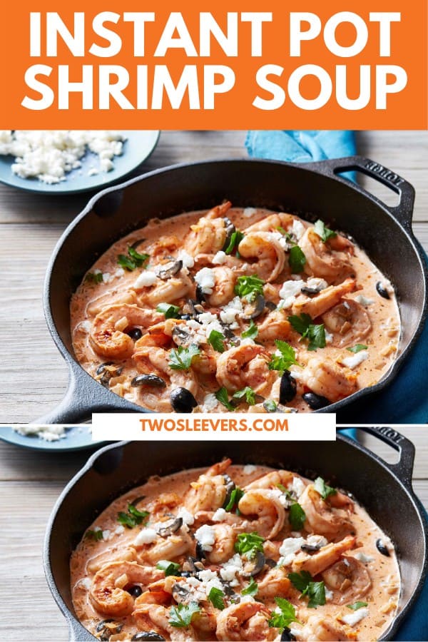 Instant Pot Shrimp with Tomatoes and Feta | Greek Shrimp Saganaki