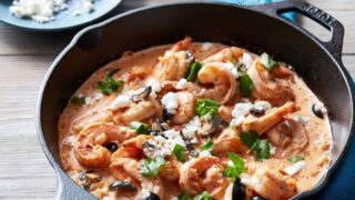 Image for Instant Pot Shrimp with Tomatoes and Feta | Greek Shrimp Saganaki