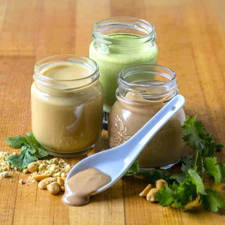 This Easy Asian Peanut Dressing is so versatile, and so easy, you'll wonder why you haven't made it before.  It is fast, savory, and delicious. Throw things into your blender, whirl, and eat.