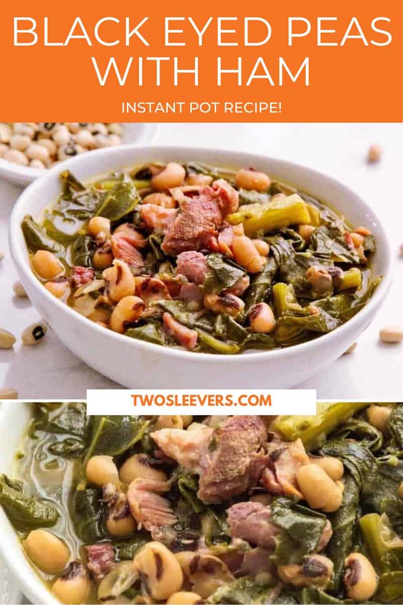 Instant Pot Black Eyed Peas with Ham and Greens