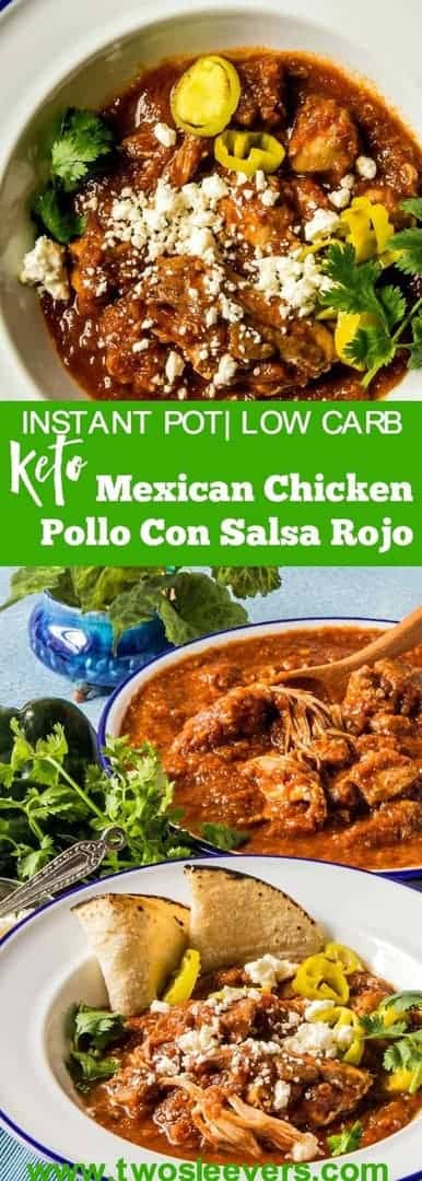 Mexican Chicken | Instant Pot Mexican Pollo En Salsa Rojo - TwoSleevers