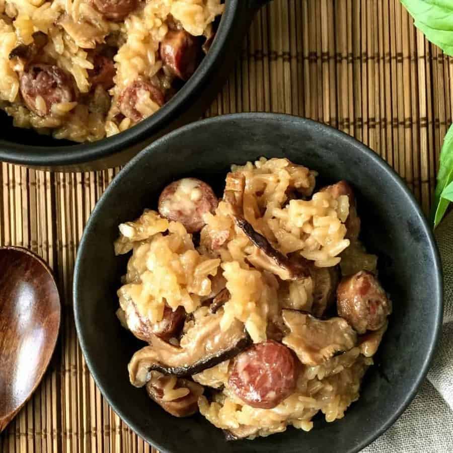 Instant Pot Sticky Rice with Sausage Chinese Sticky Rice Instant Pot Recipe TwoSleevers