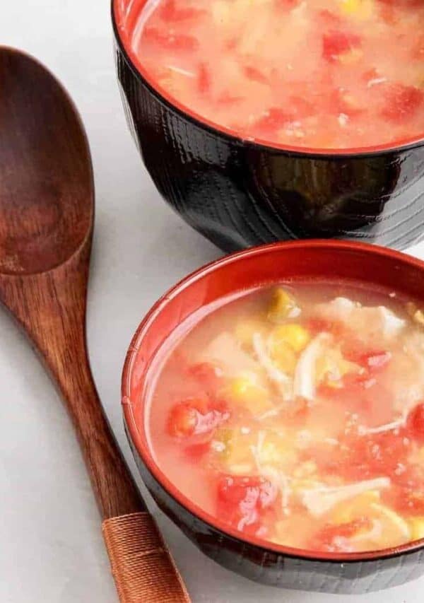 This Spicy Corn Chicken Soup is a fast, comforting meal that is spicy, easily put together with what you have in the pantry, and guaranteed to wake up your taste buds.  