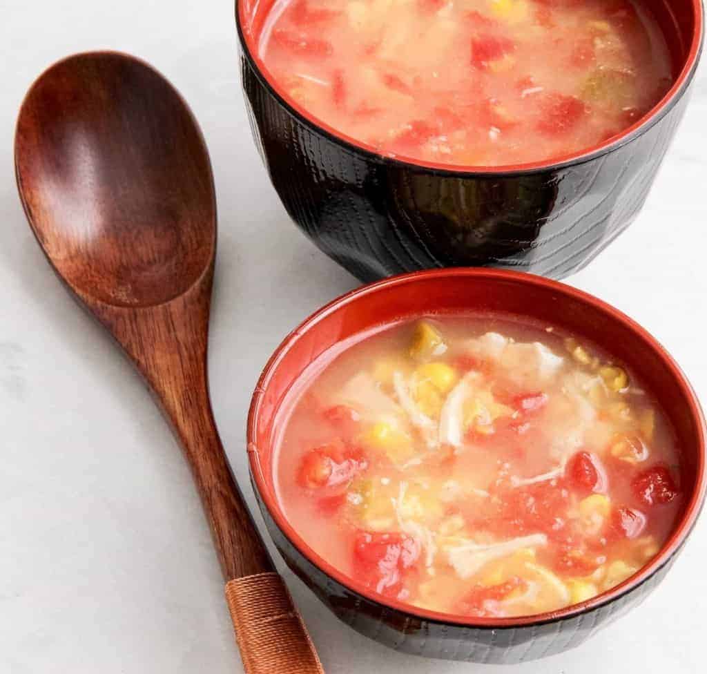 This Spicy Corn Chicken Soup is a fast, comforting meal that is spicy, easily put together with what you have in the pantry, and guaranteed to wake up your taste buds.  