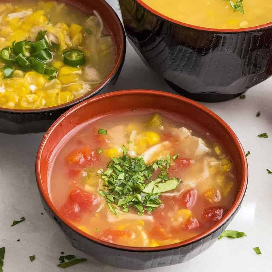 Spicy chicken corn soup recipe