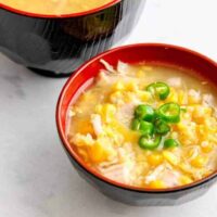 Indian-Chinese version of sweet corn and chicken soup is a fast, comforting meal that is kid-friendly, while having plenty of flavor for the grown-ups. 
