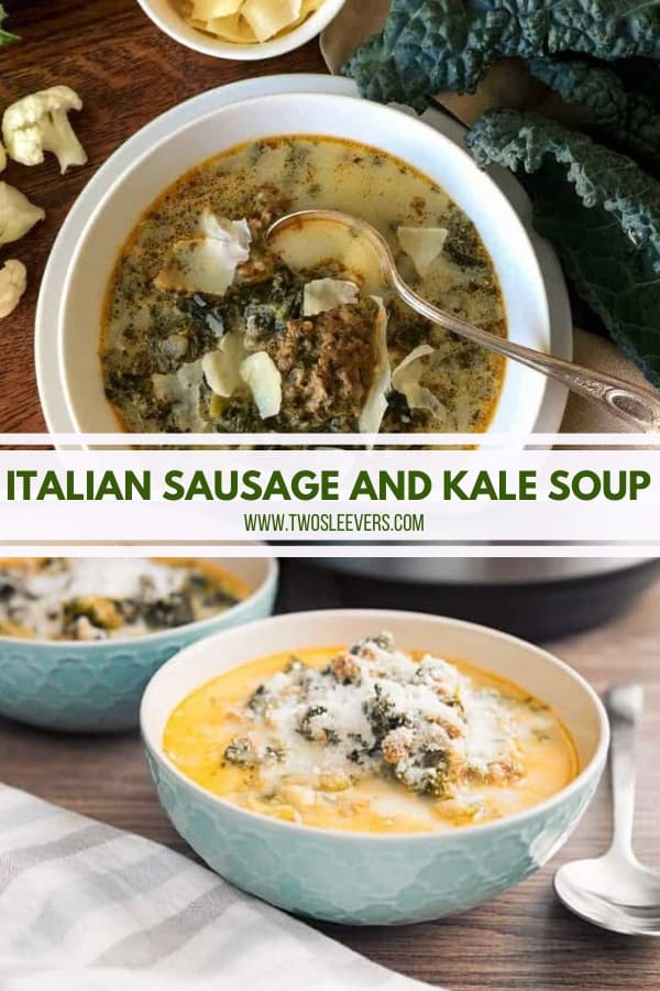 Low Carb Italian Sausage Kale Soup TwoSleevers