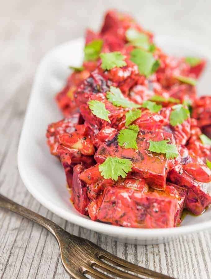 A plate of Instant Pot Beets.